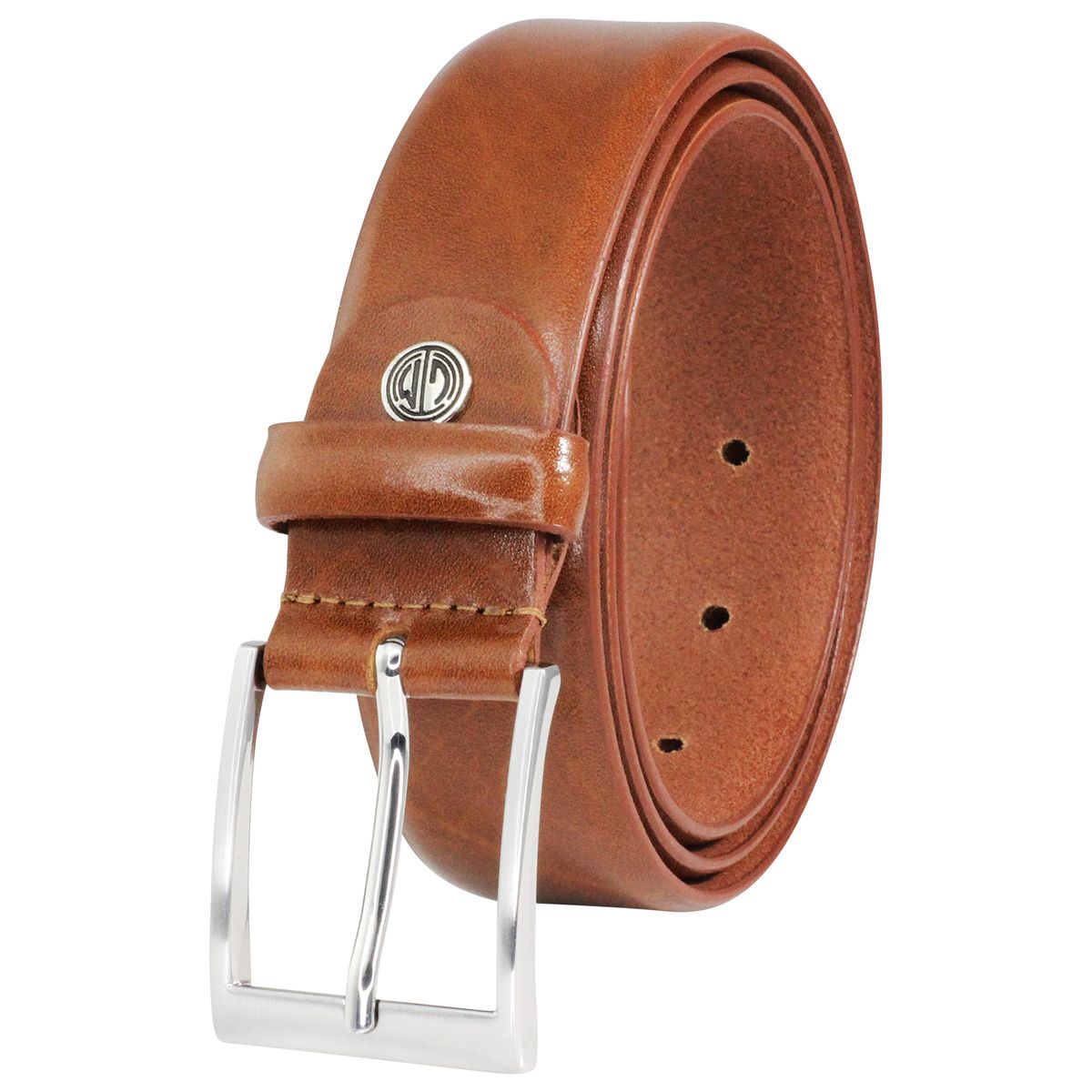 LINDENMANN Ledergürtel Herren 35 mm Vollrind cognac