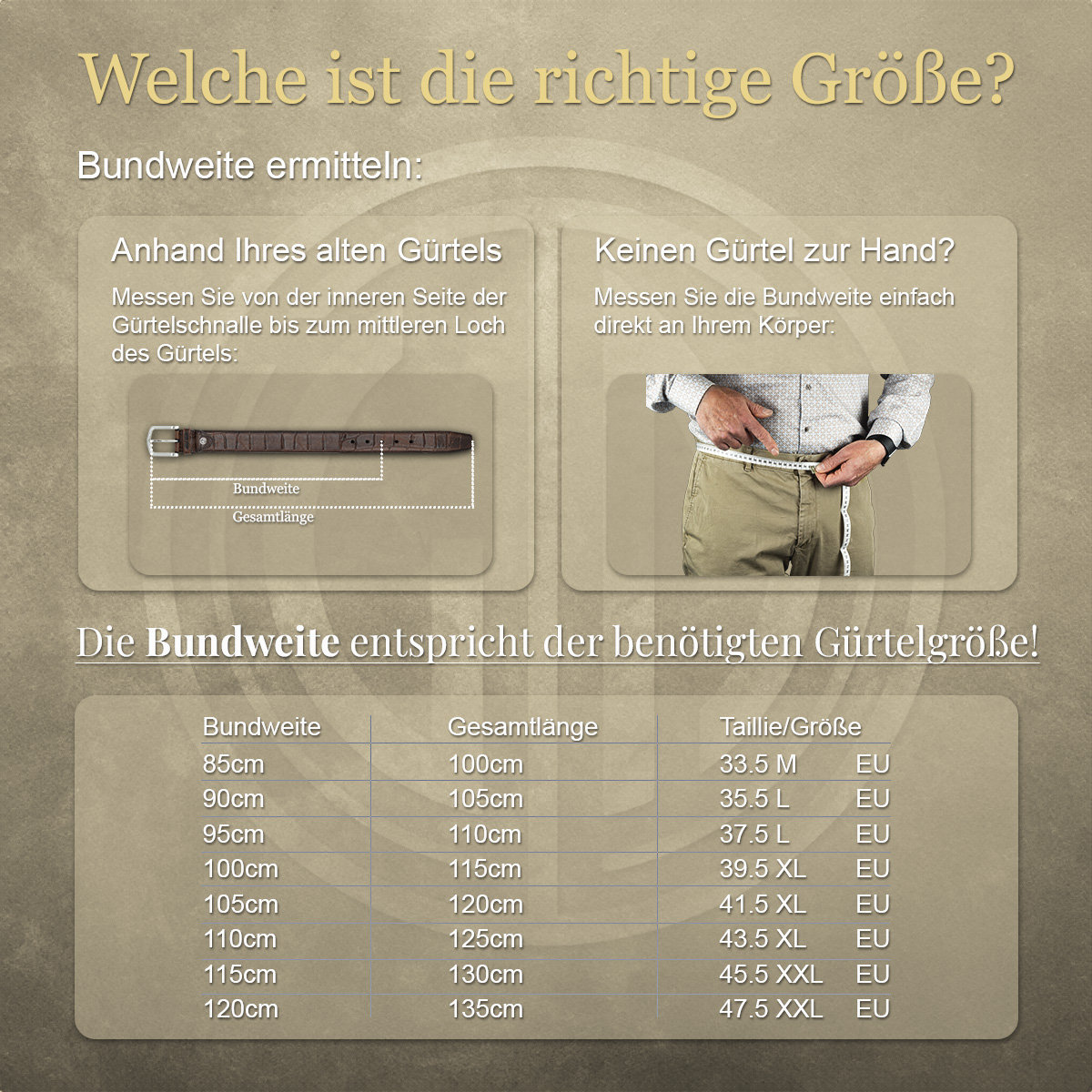 LINDENMANN Flechtgürtel Herren grau