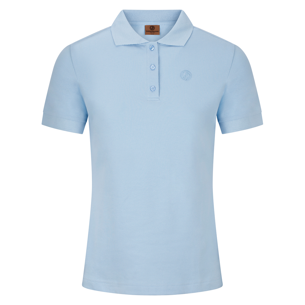 LINDENMANN Poloshirt Bio-Baumwolle Damen Hellblau