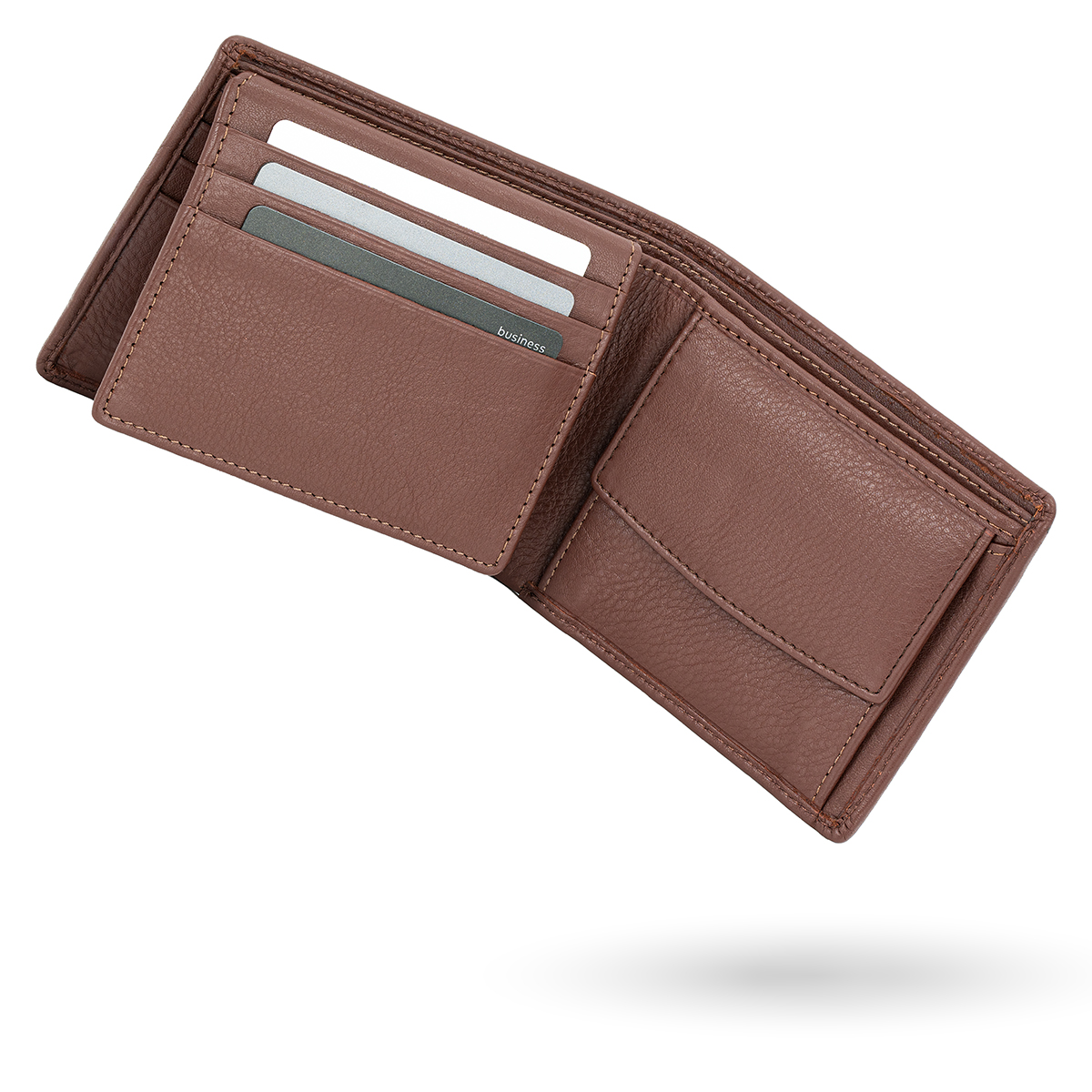 LINDENMANN Herren Leder Portemonnaie braun