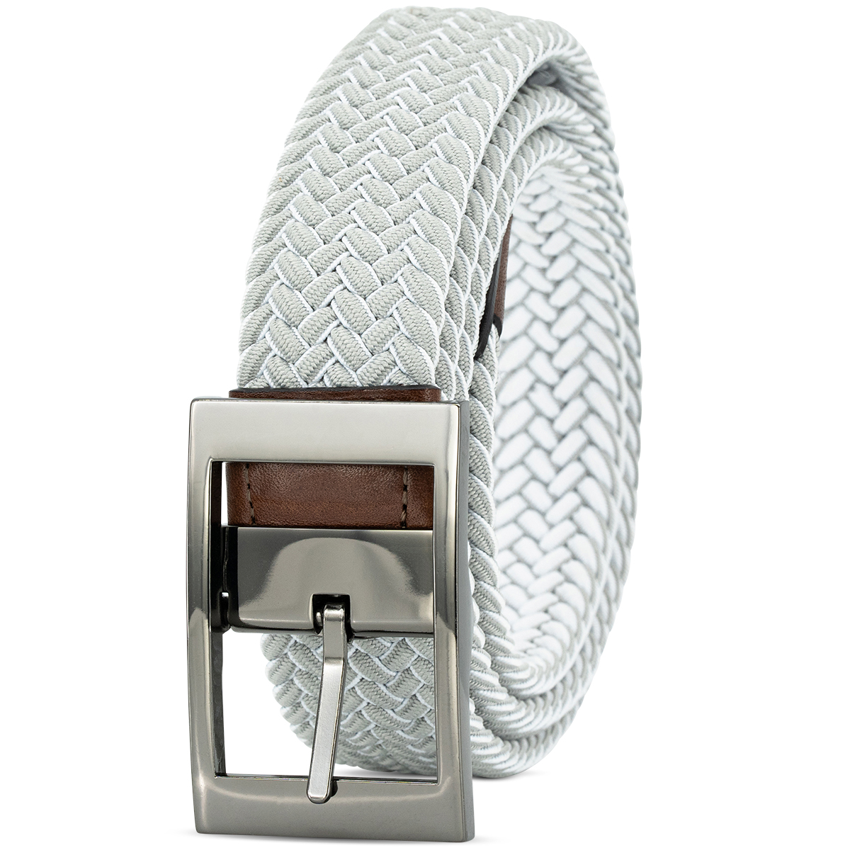 LINDENMANN Stretchgürtel Herren Hellgrau LINDENMANN Textilflechtgürtel Herrengürtel Hellgrau