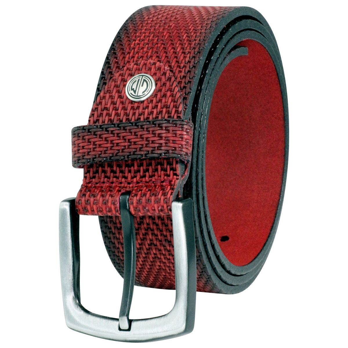 Vollrindleder-Gürtel Herren rot LINDENMANN Ledergürtel Herren 40 mm Vollrind rot