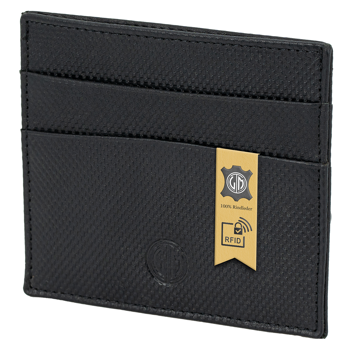 LINDENMANN Leder-Cardholder schwarz