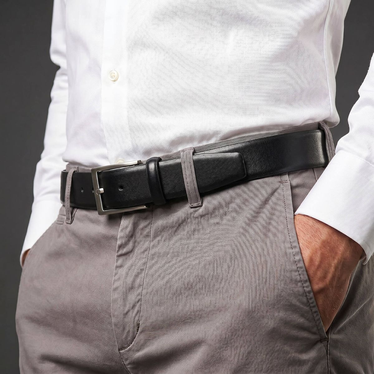 Gürtel, Leder, Schwarz, Herren, Gürtelschnalle,