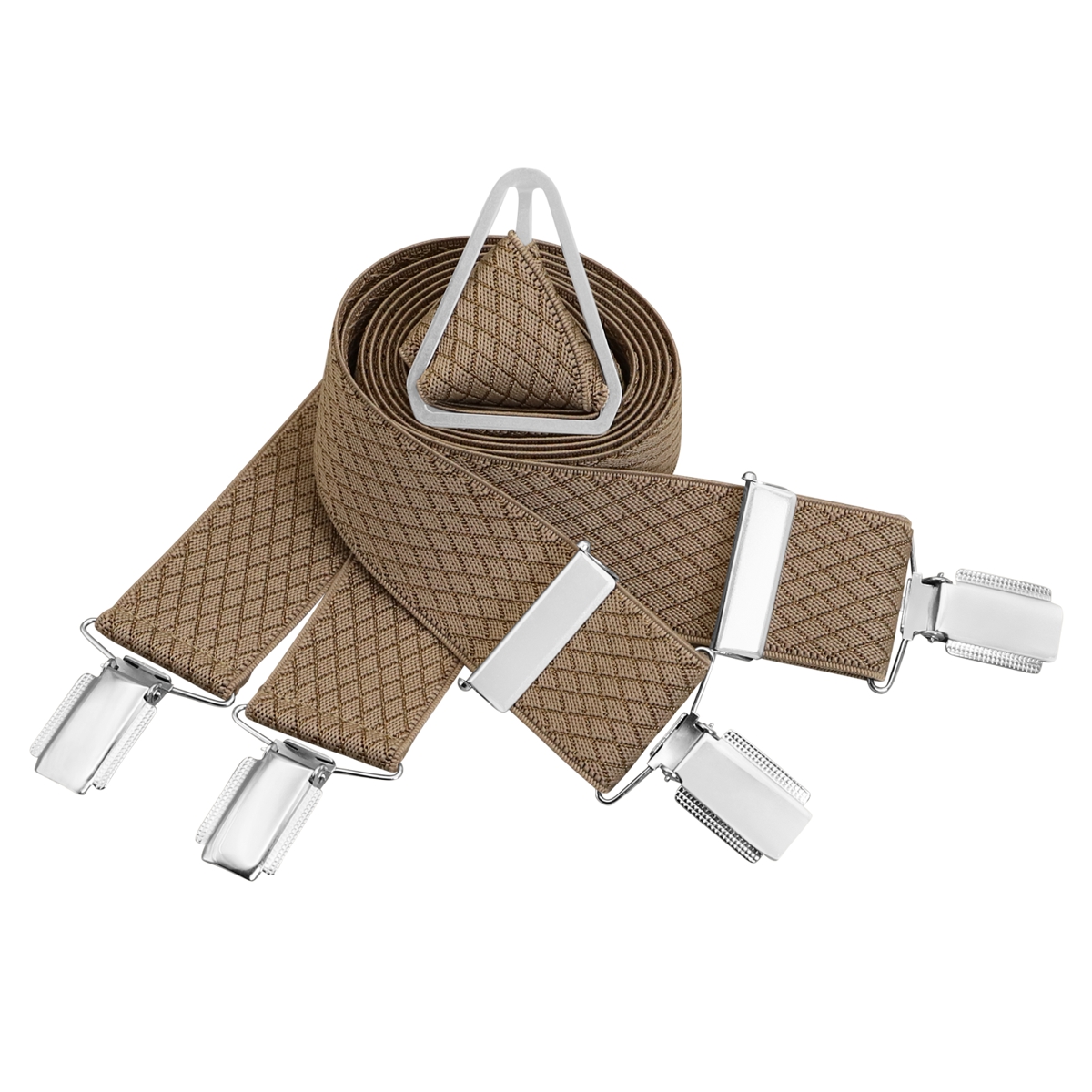 LINDENMANN Hosenträger Herren braun elastisch und längenverstellbar Made in Germany