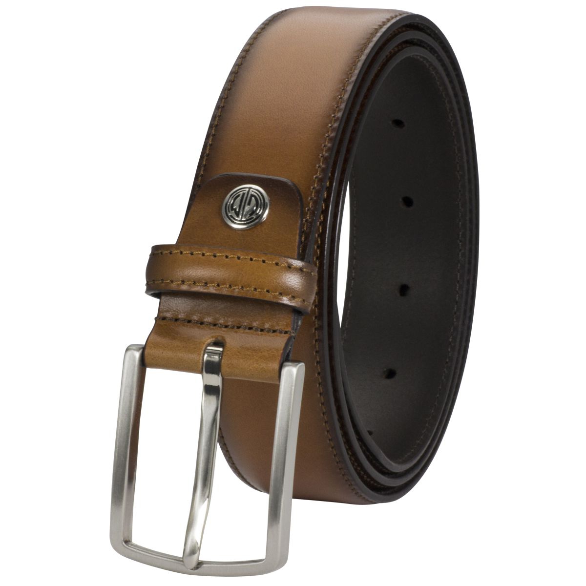 Gürtel Herren Jeansgürtel cognac LINDENMANN Anzug-Ledergürtel Herren 35 mm Vollrind cognac