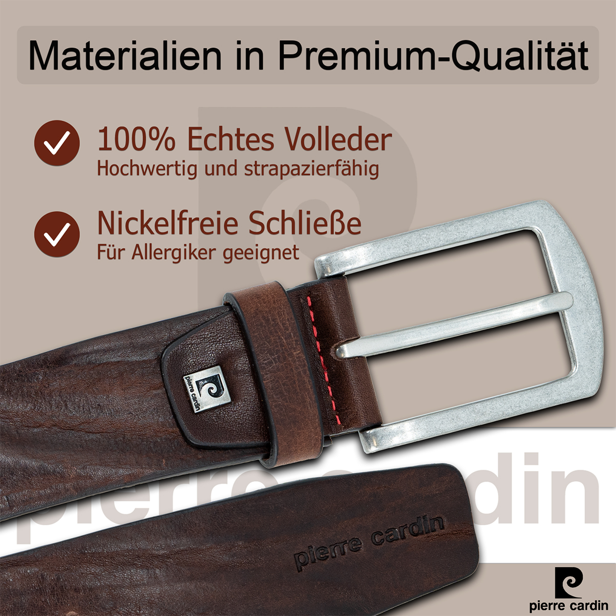 Pierre Cardin Herren-Leder-Gürtel