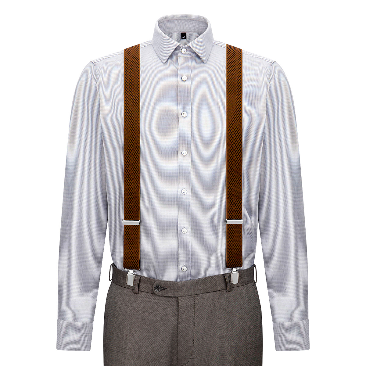 Hosenträger LINDENMANN cognac blau