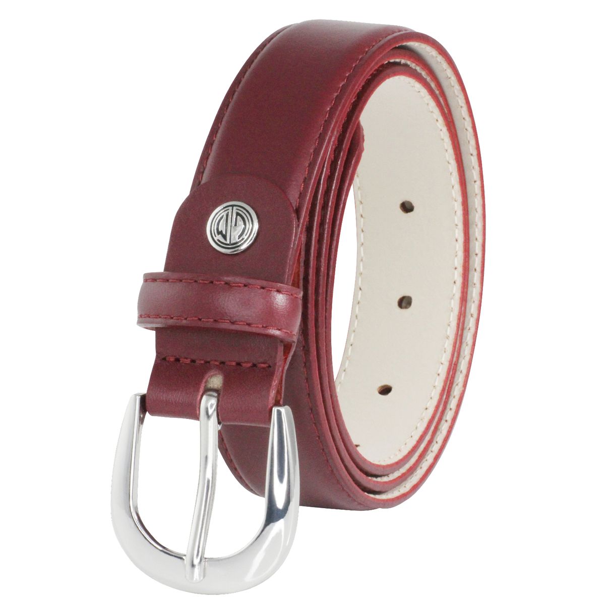 LINDENMANN Ledergürtel Damen 30 mm Nappa-Leder dunkelrot