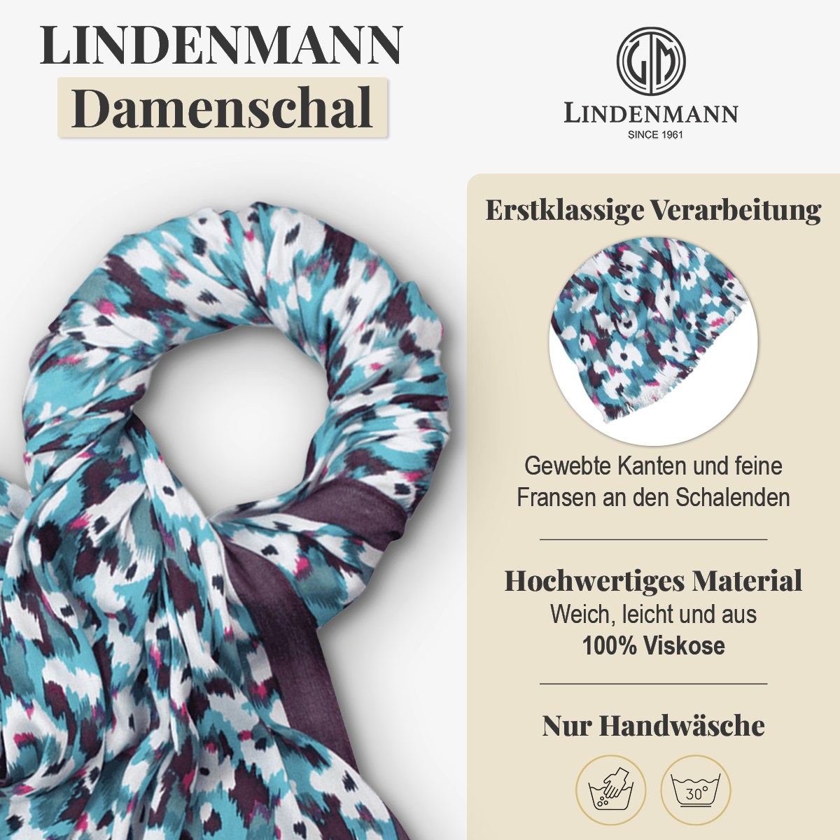 LINDENMANN Schal Damen türkis