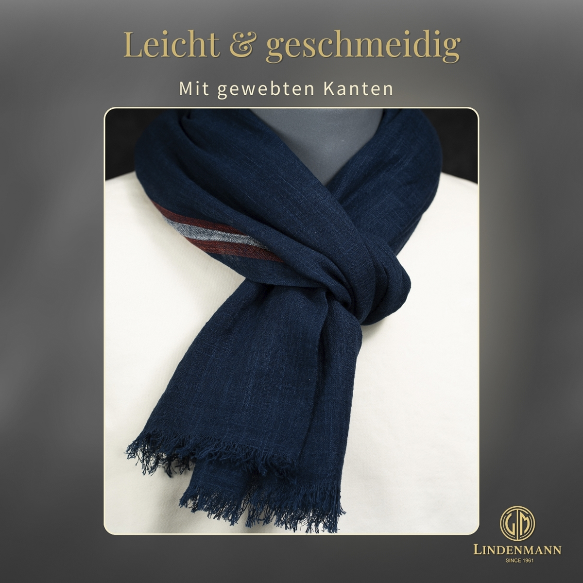Herren Schal blau