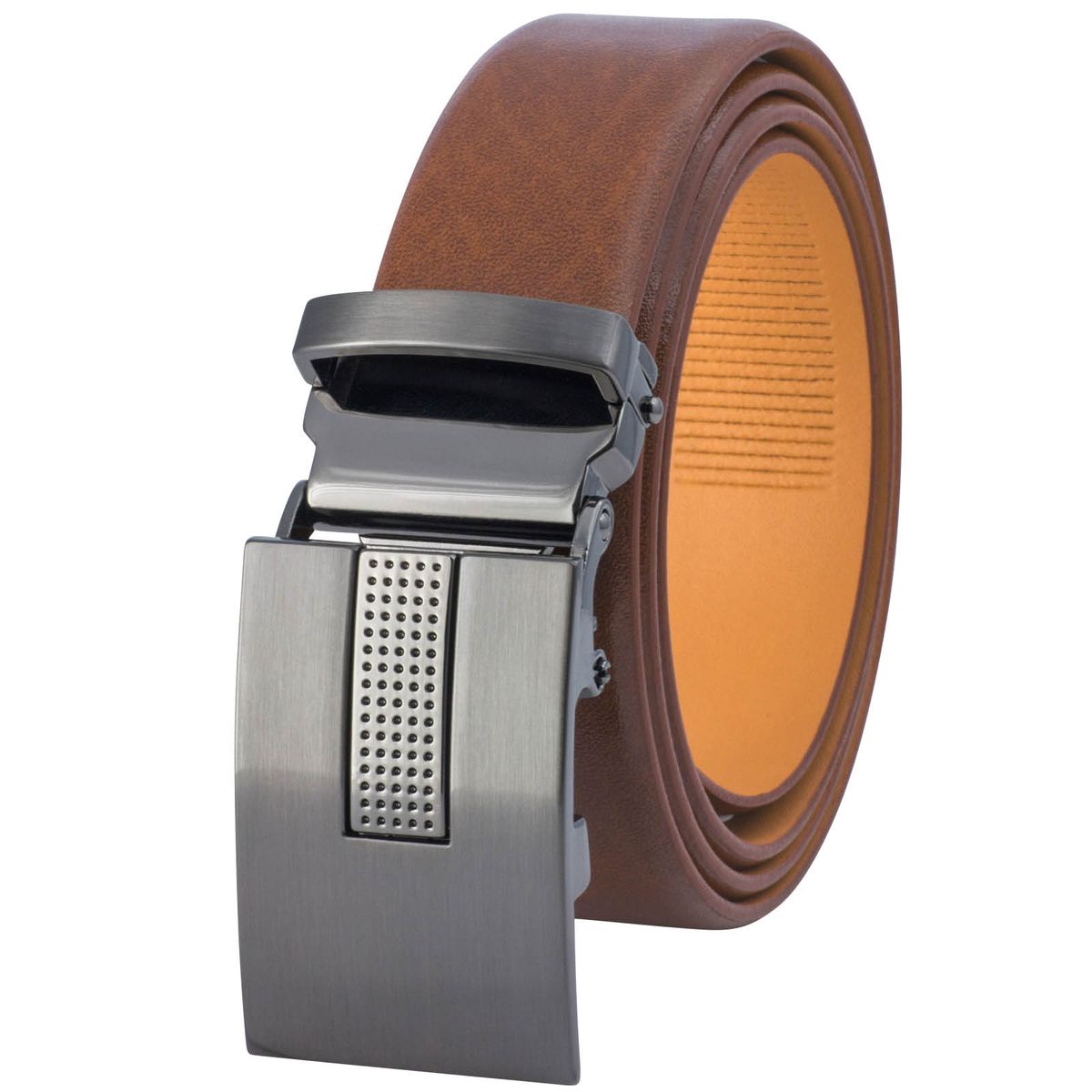 LINDENMANN Leder-Gürtel Automatik Herren 32 mm cognac