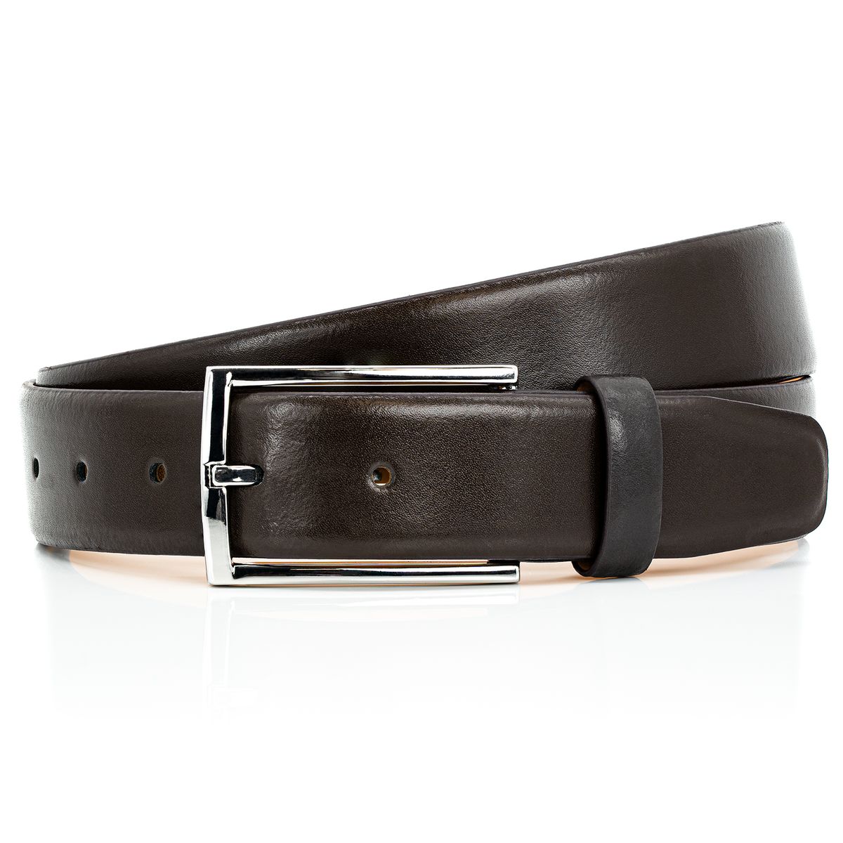 LINDENMANN Premium Ledergürtel braun