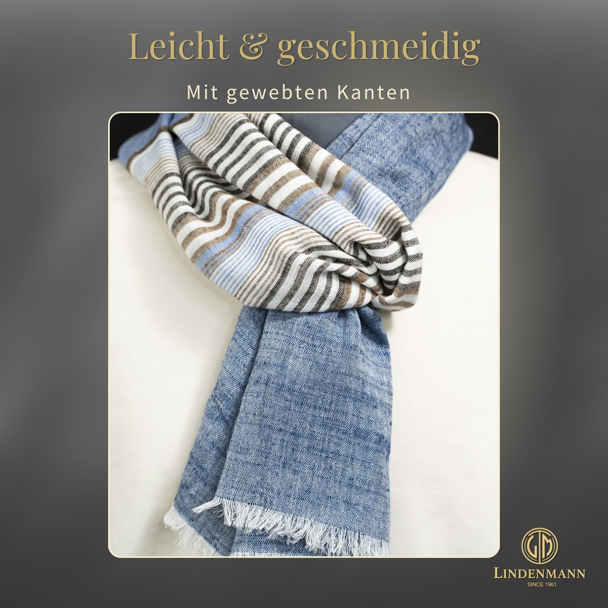 Herren Schal blau