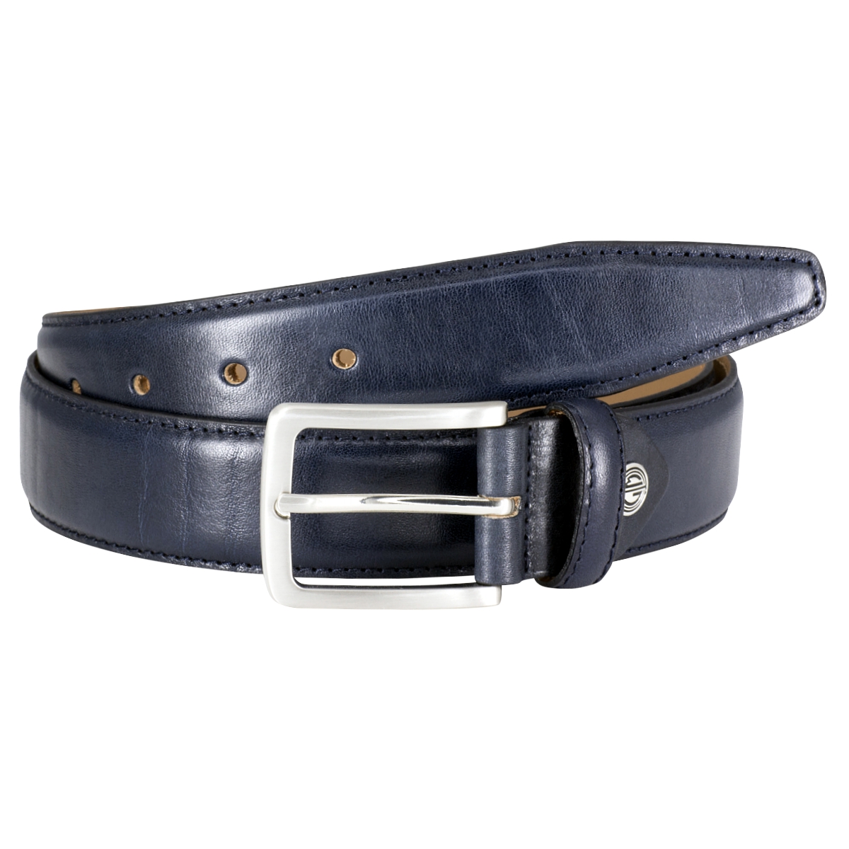 gürtel, echtes leder, marineblau, metall buckel, verstellbar,