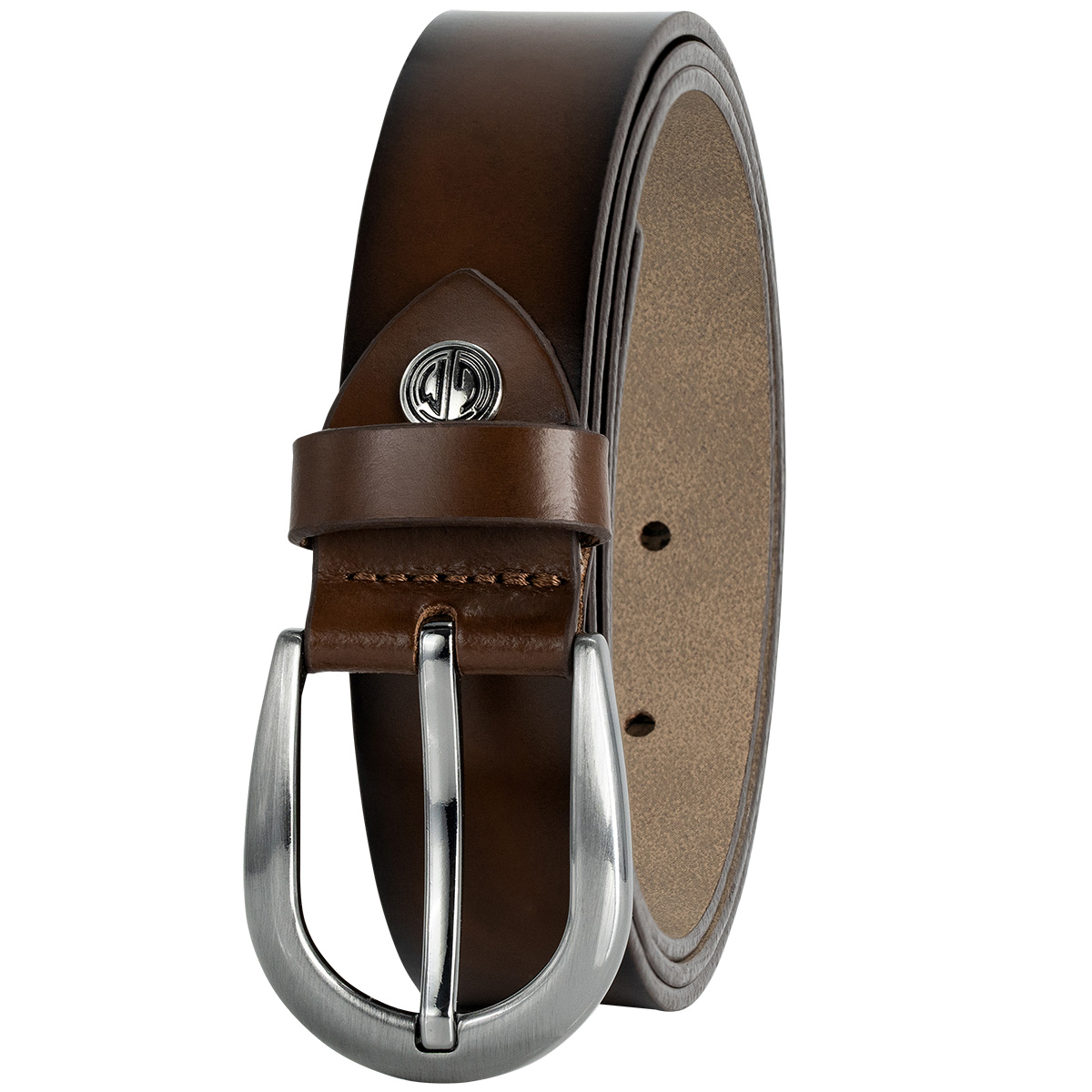 LINDENMANN Rindsleder Damengürtel Nussbraun