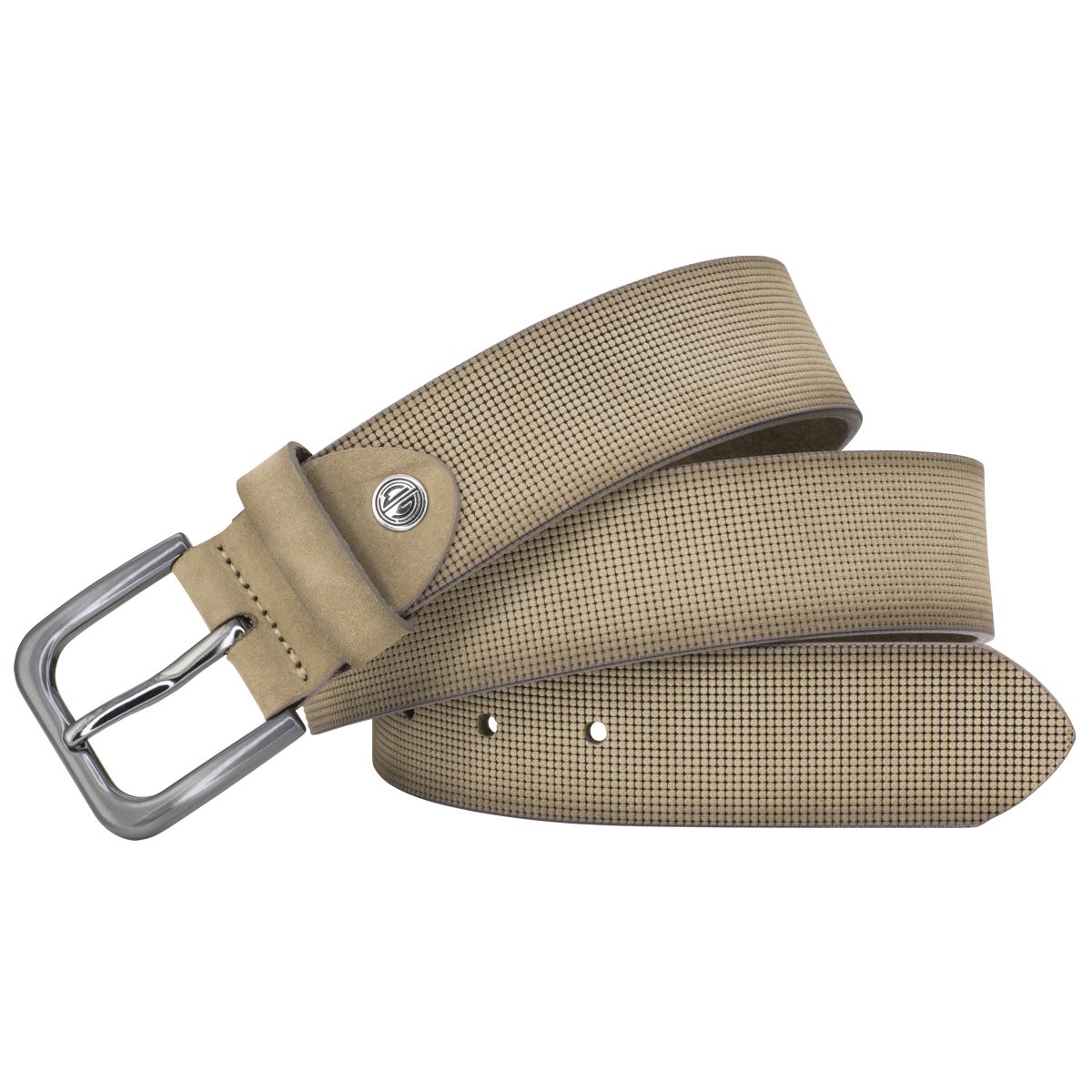 LINDENMANN Leder-Gürtel Herren 40 mm Vollrind taupe