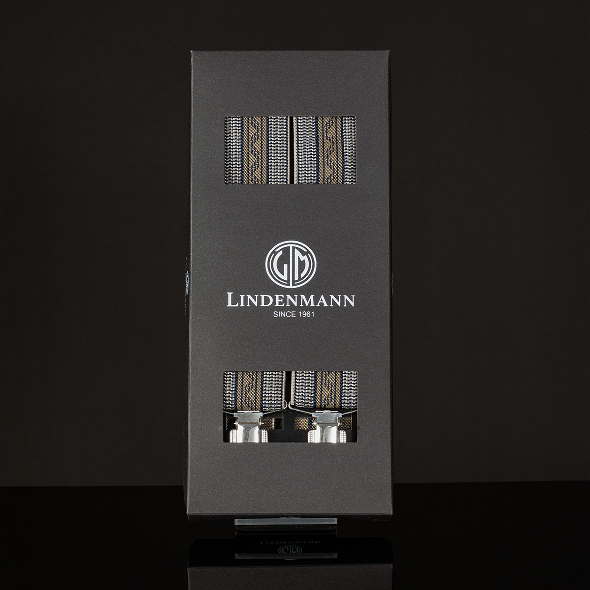 LINDENMANN Hosenträger Herren X-Form beige
