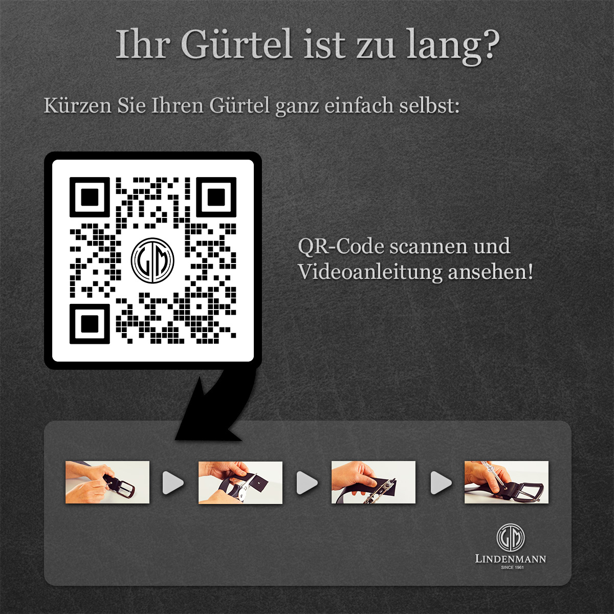 LINDENMANN Herrengürtel Leder