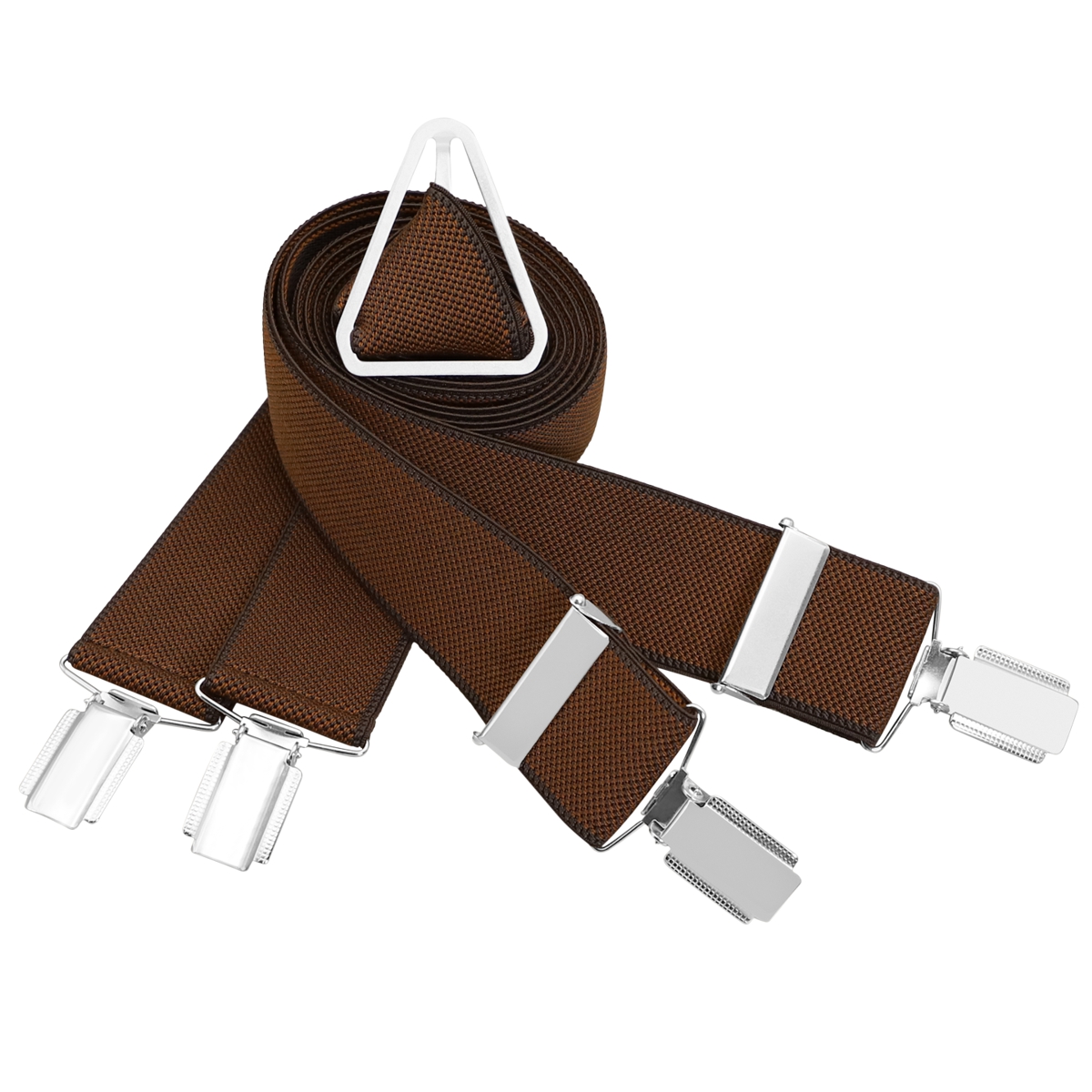 LINDENMANN Hosenträger Herren cognac X-Form elastisch und längenverstellbar Made in Germany