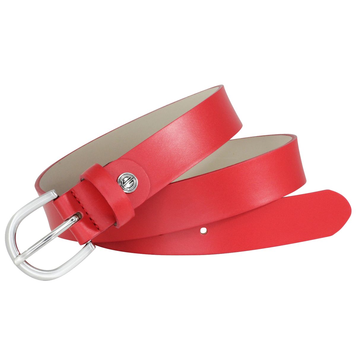 LINDENMANN Ledergürtel Damen 30 mm Nappa-Leder hellrot