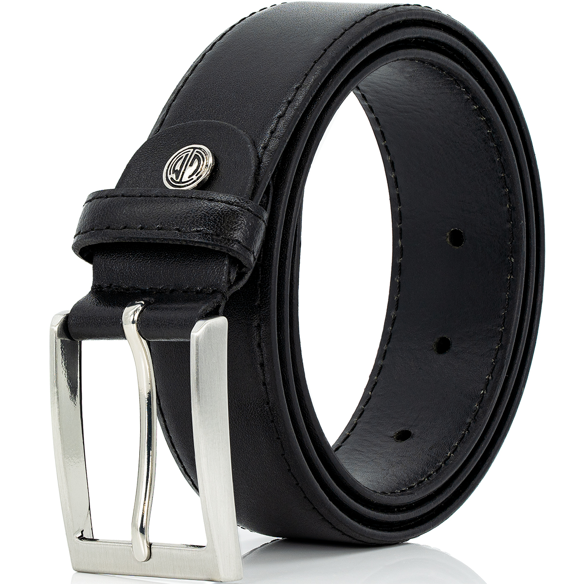 LINDENMANN Ledergürtel Herren schwarz