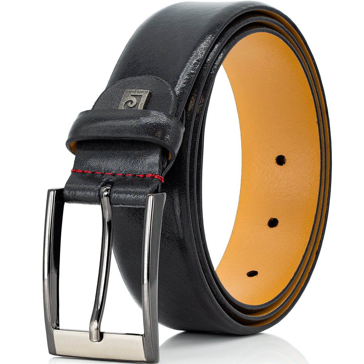 Pierre Cardin Herren Echtledergürtel Herren schwarz