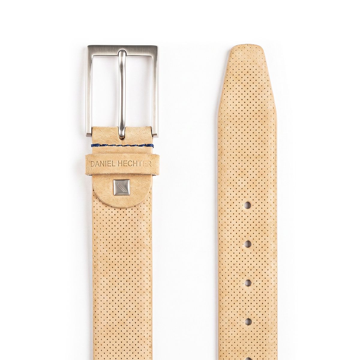 DANIEL HECHTER Herren smart casual 100% echtes Veloursledergürtel beige