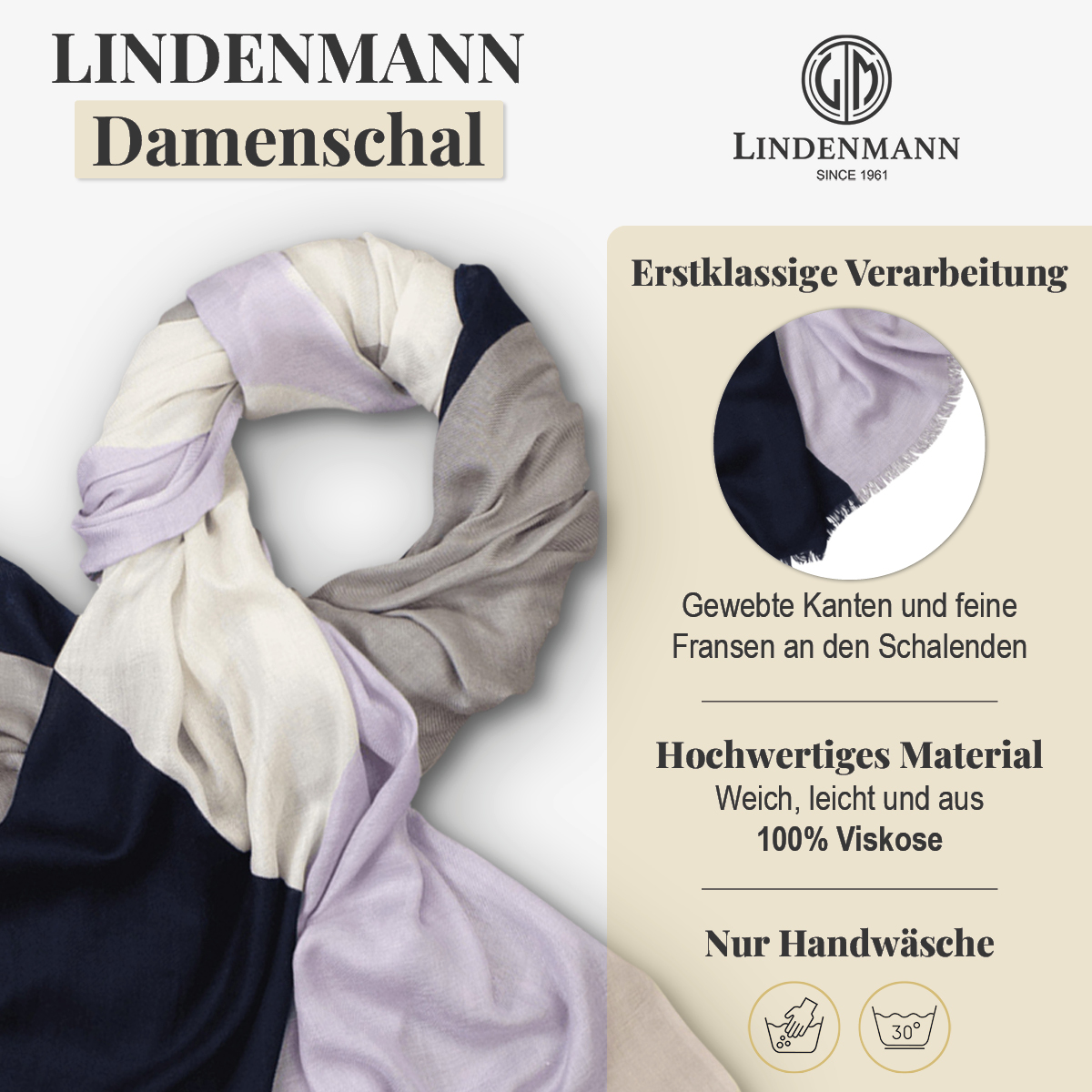 LINDENMANN Schal Damen mehrfarbig