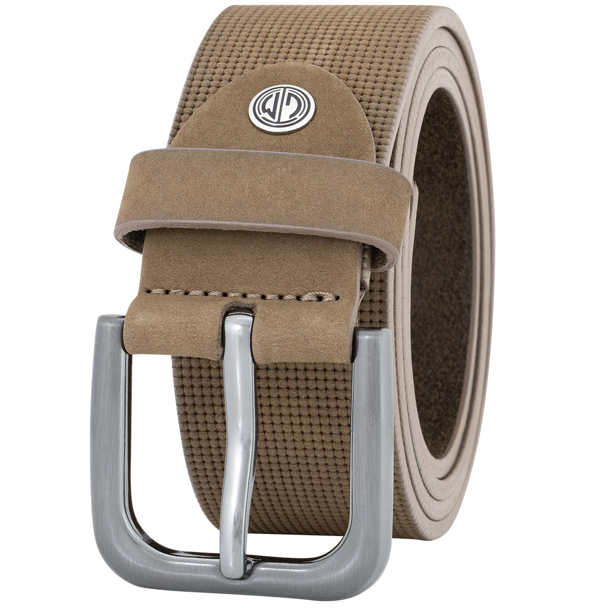 LINDENMANN Leder-Gürtel Herren 40 mm Vollrind taupe Leinwand, Zubehör, Gürtel, Leinwand, Zubehör, Gürtel,