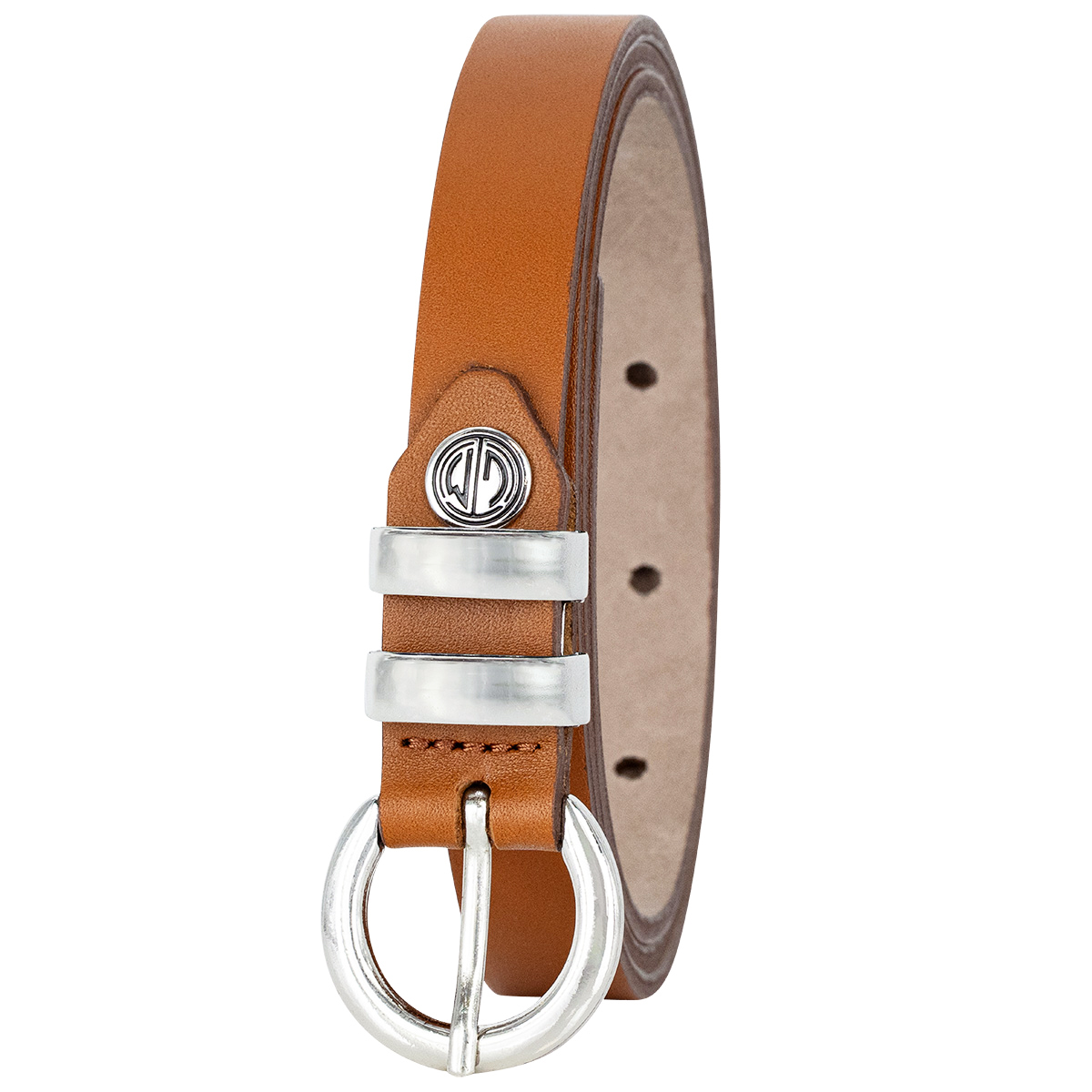 LINDENMANN Nappa Vollrindleder Damengürtel Cognac