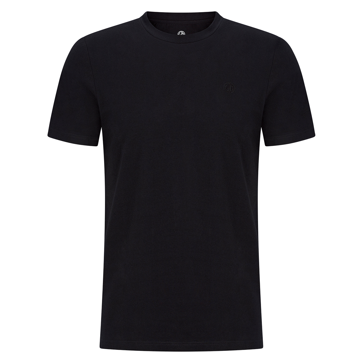 LINDENMANN T-Shirt Rundhalsausschnitt Bio-Baumwolle Herren Schwarz