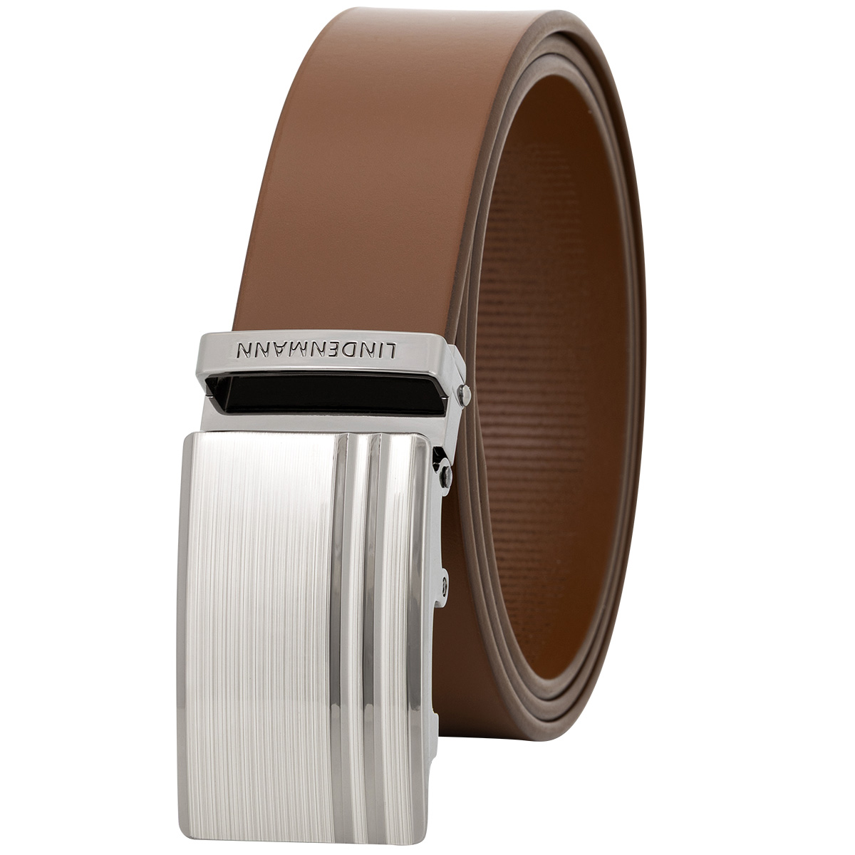 LINDENMANN Ledergürtel Automatikgürtel Herren cognac