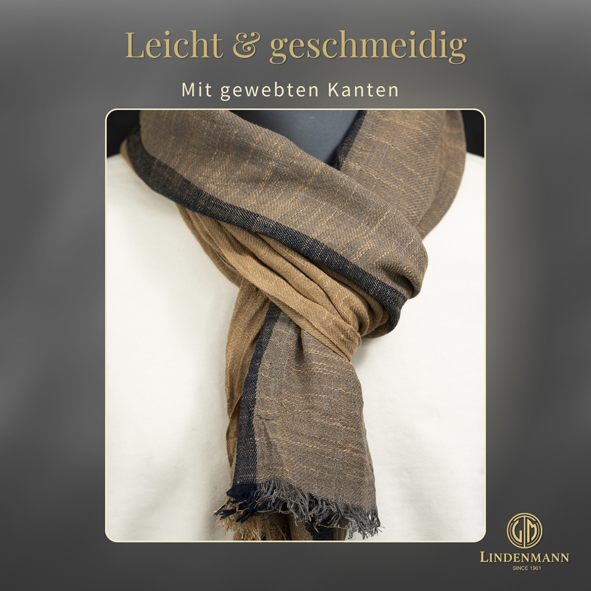 Herren Schal braun