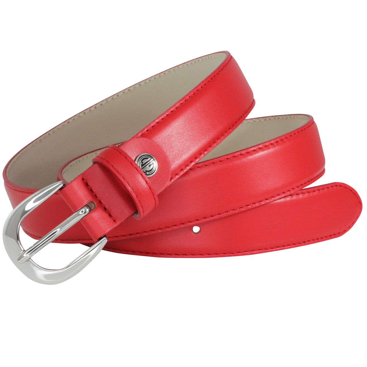 LINDENMANN Ledergürtel Damen 30 mm Nappa-Leder rot