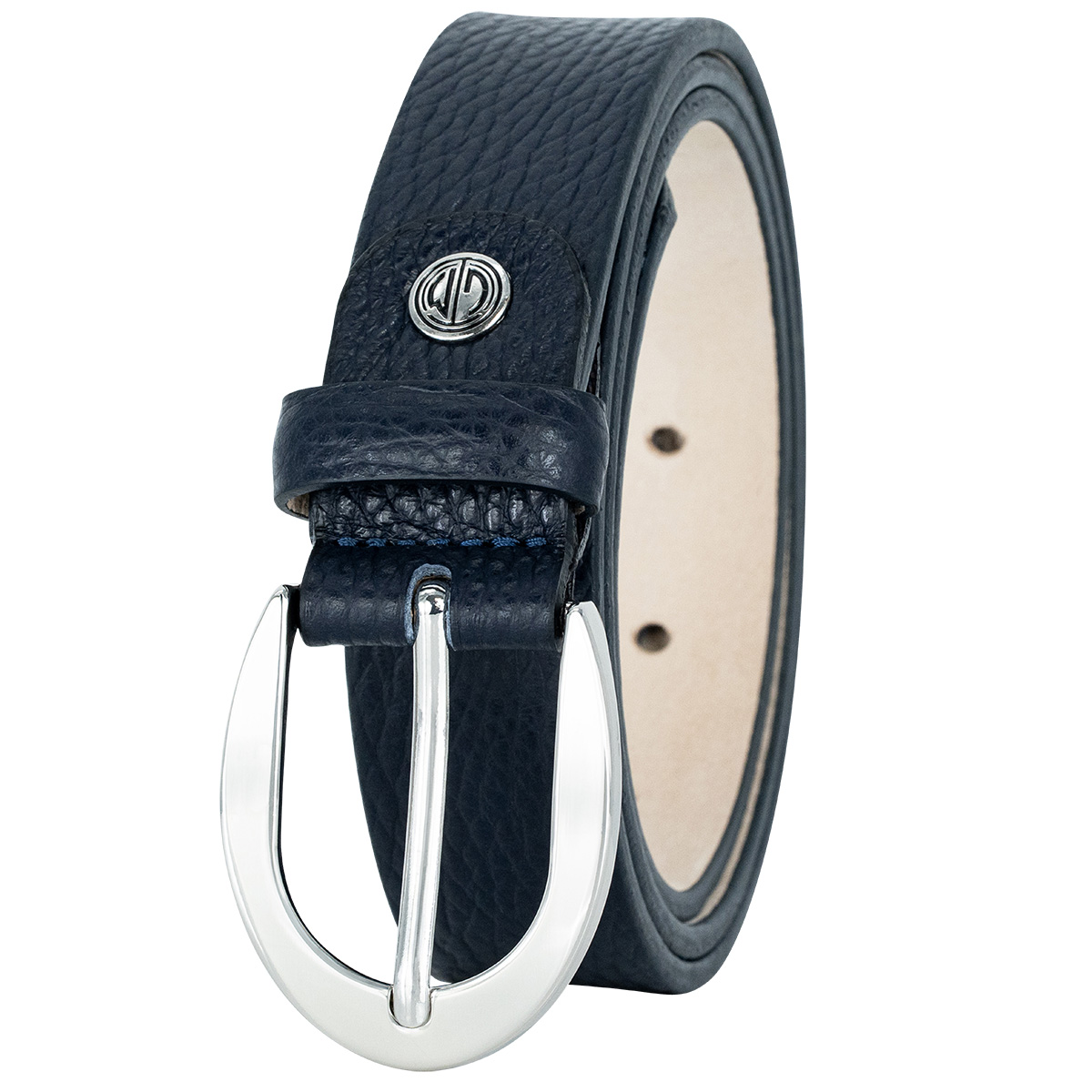 LINDENMANN Vollrindledergürtel Damen Marine LINDENMANN Vollrindleder Damengürtel Marine