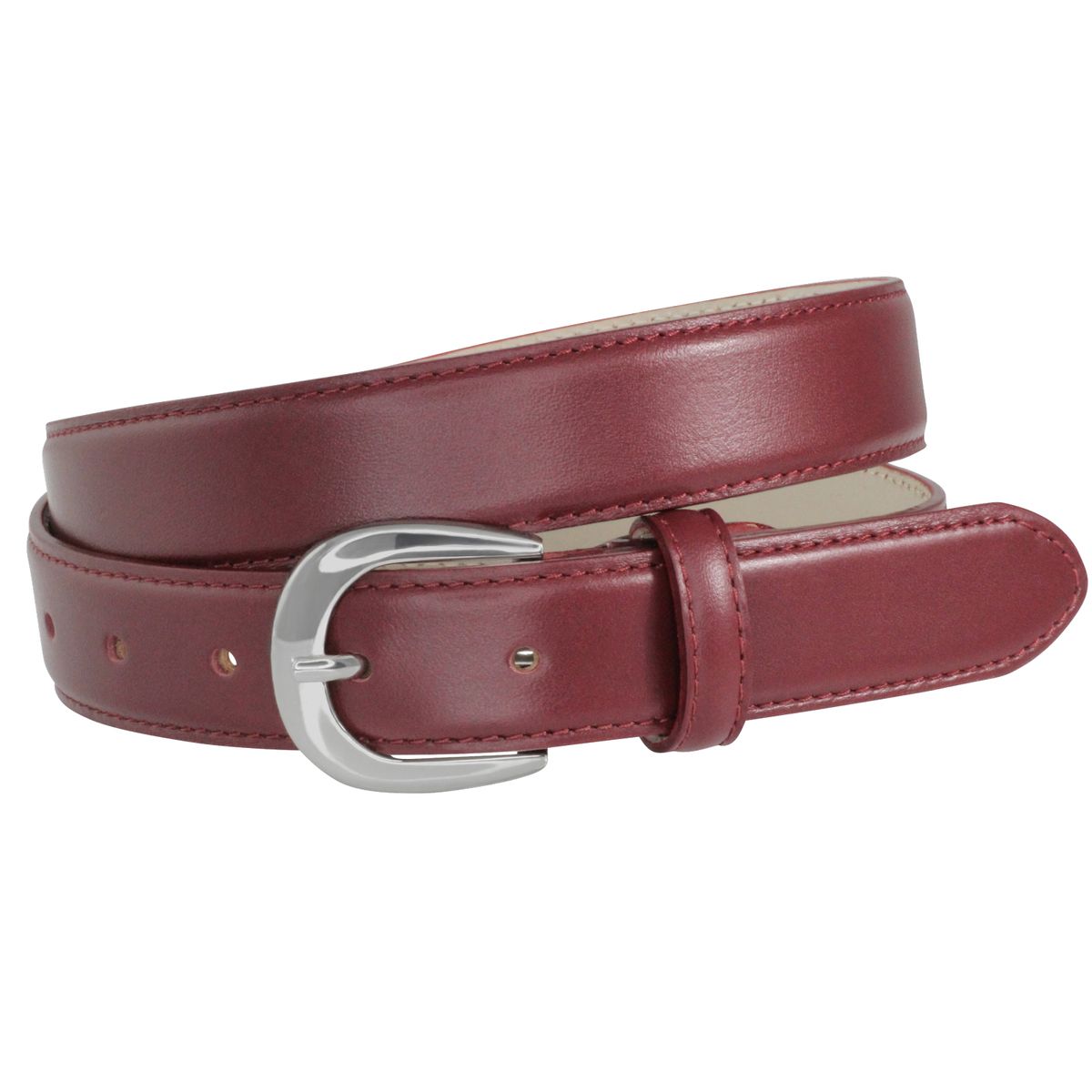 LINDENMANN Ledergürtel Damen 30 mm Nappa-Leder dunkelrot