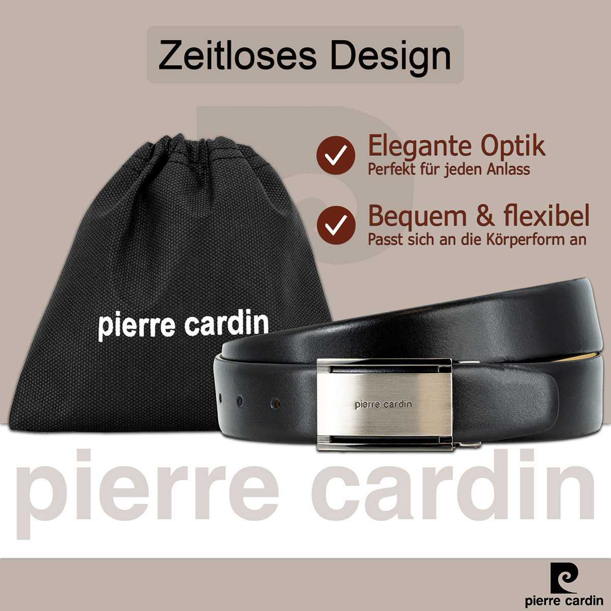 Pierre Cardin Herren-Leder-Gürtel