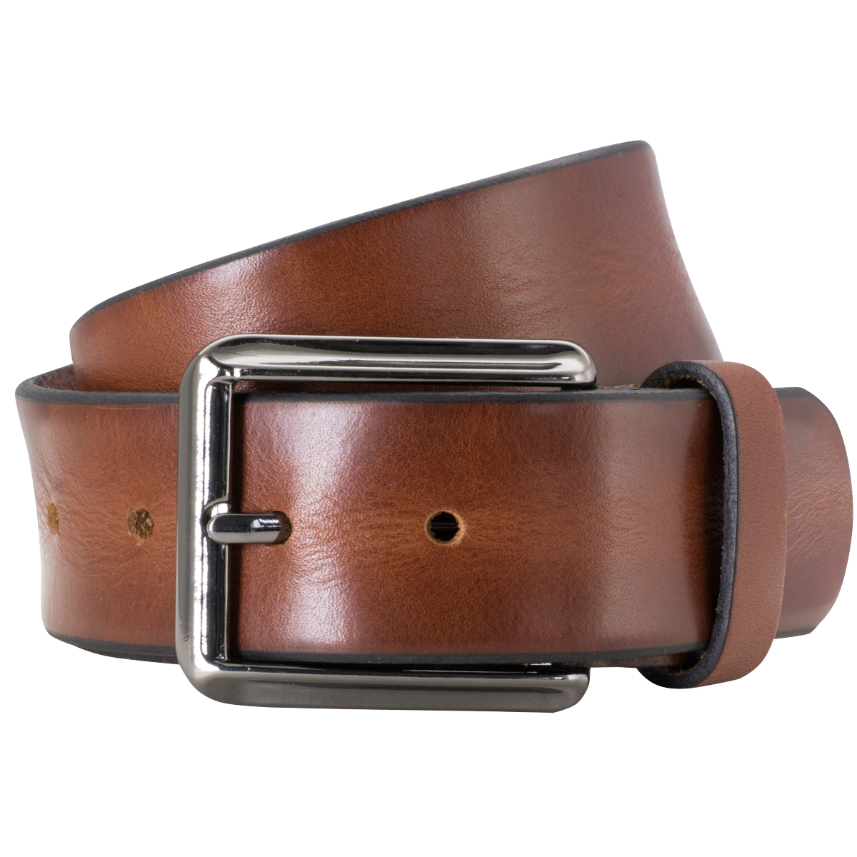 LINDENMANN Leder-Gürtel Herren 40 mm Vollrind cognac