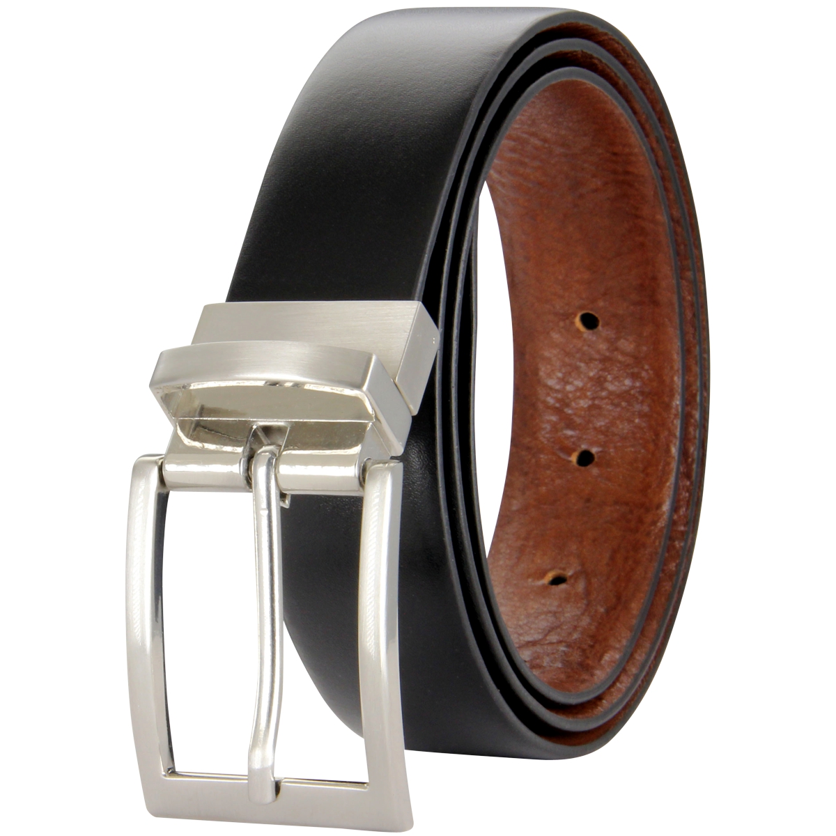 LINDENMANN Wende-Gürtel Herren Vollleder 30 mm schwarz braun