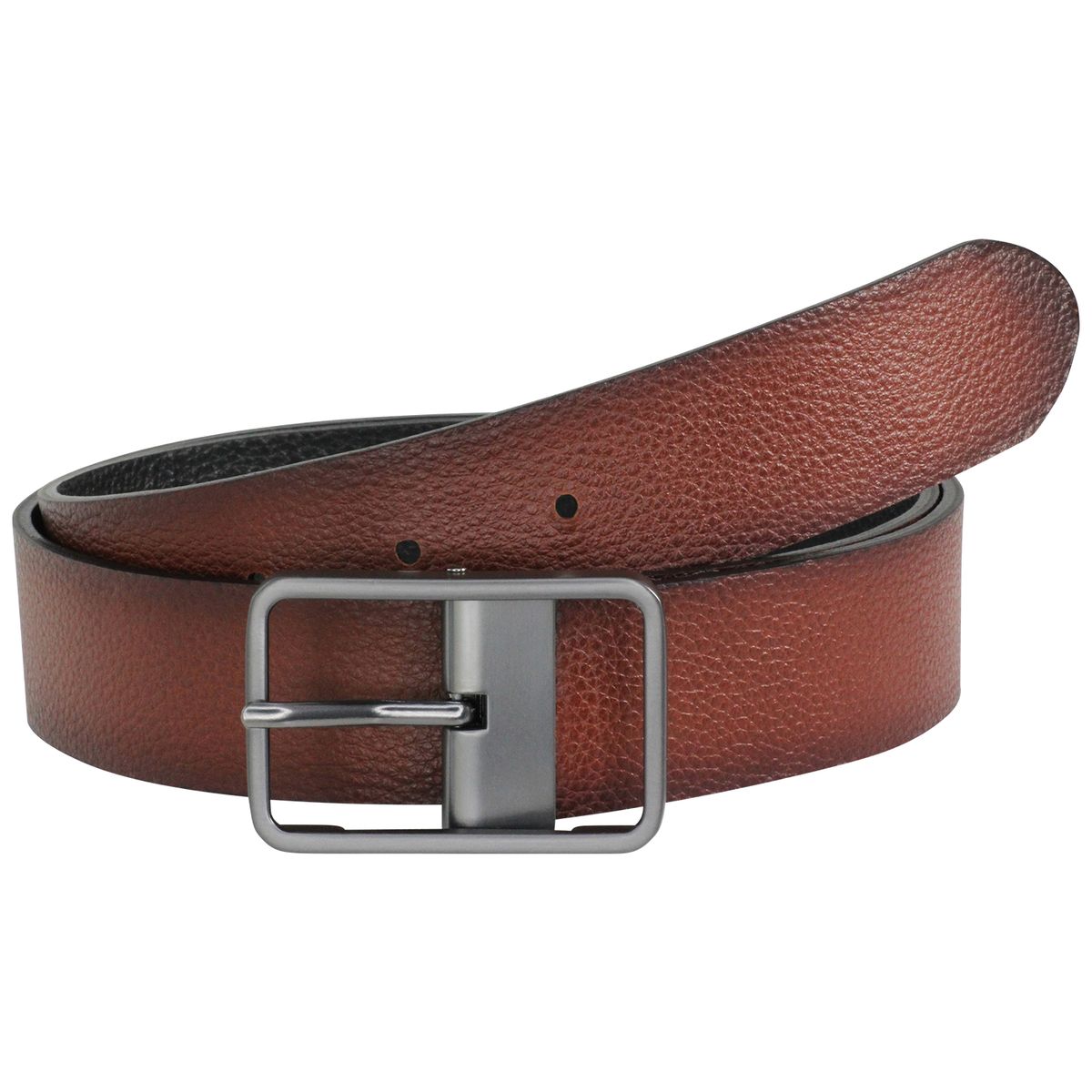 LINDENMANN Ledergürtel Herren 35 mm Vollrind schwarz-braun