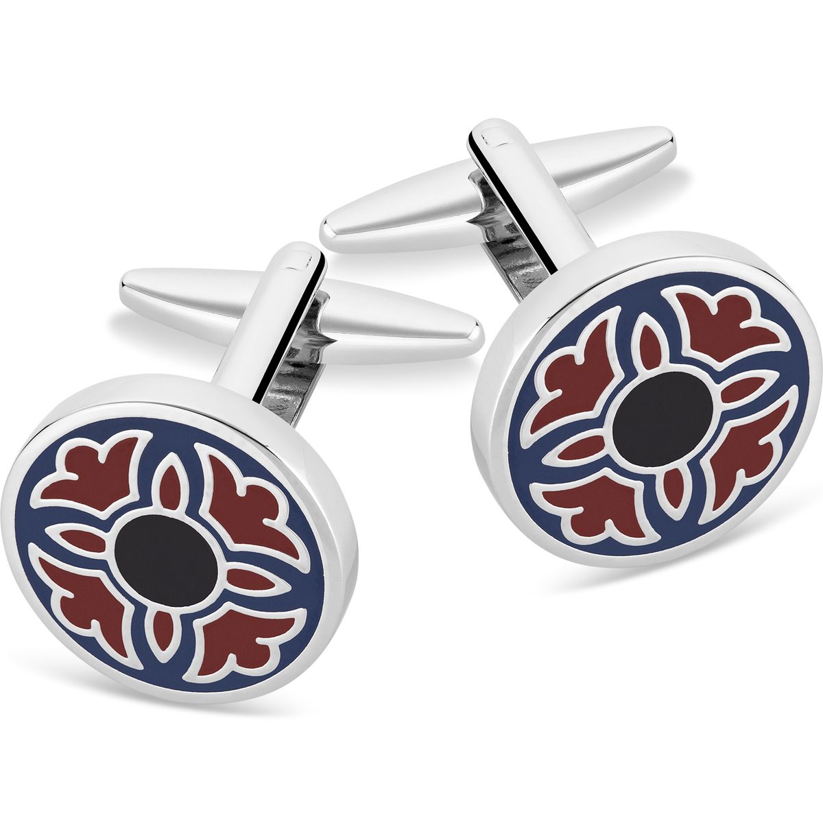 LINDENMANN Manschettenknöpfe Herren im Geschenk-Etui silberfarben