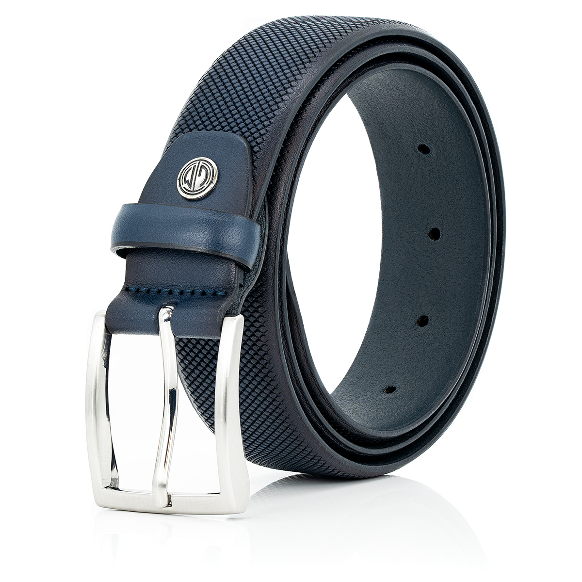 LINDENMANN Leder-Gürtel Herren 35 mm Vollrindleder marine