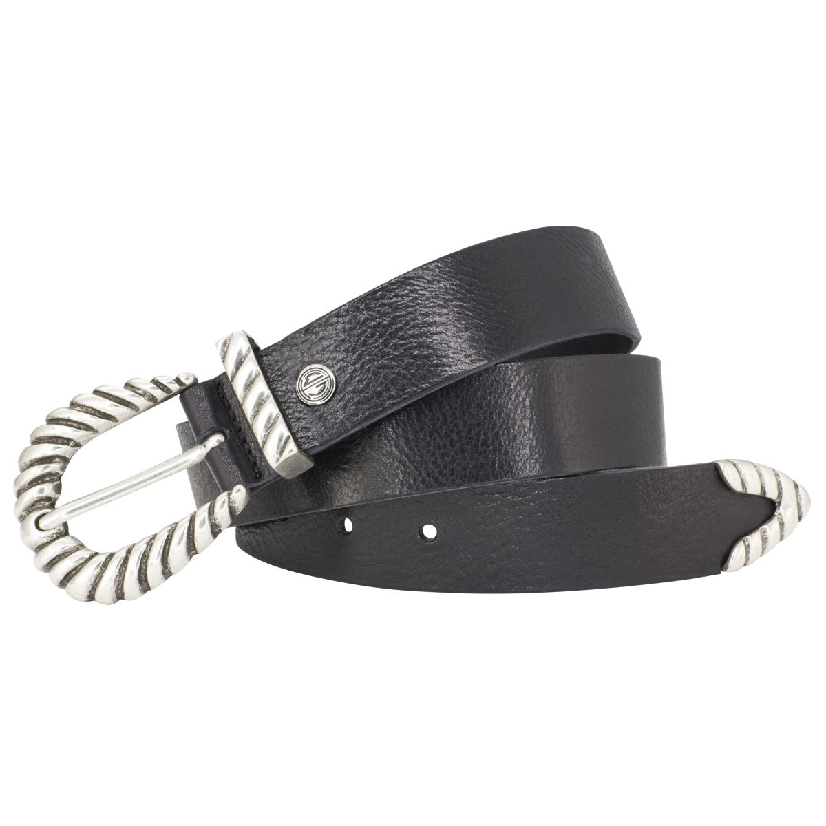 Gürtel Damen schwarz LINDENMANN Ledergürtel Damen echtes Leder 35 mm  schwarz