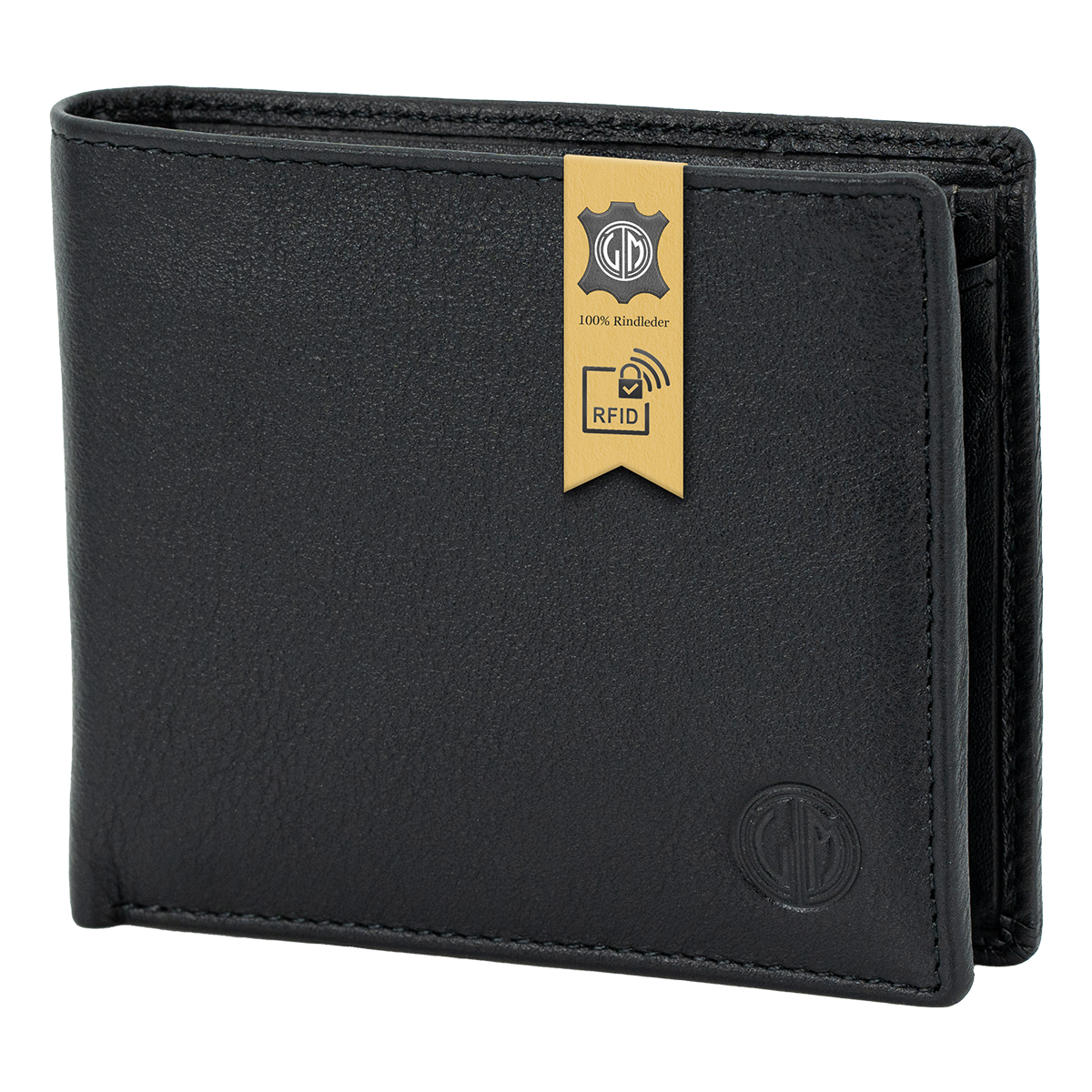 LINDENMANN Herren Leder Geldbeutel schwarz LINDENMANN Herren Leder Portemonnaie schwarz