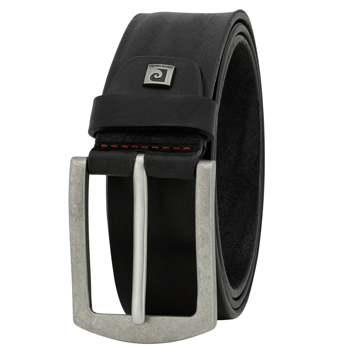 Pierre Cardin Herren-Leder-Gürtel Schwarz