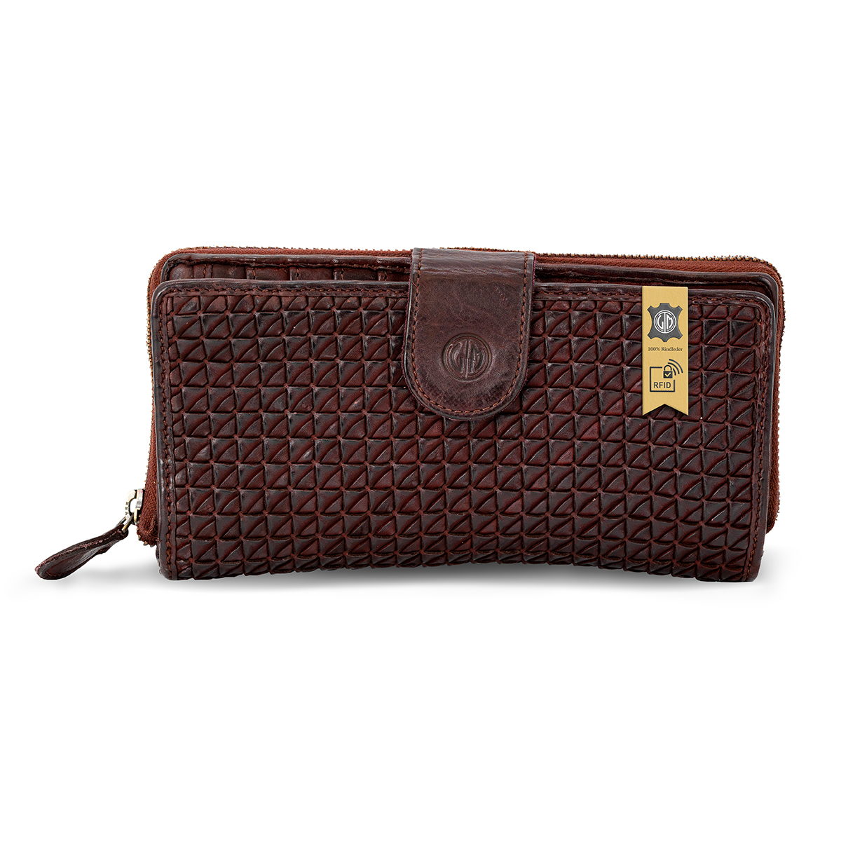 LINDENMANN Damen Leder Geldbeutel braun LINDENMANN Damen Leder Portemonnaie braun