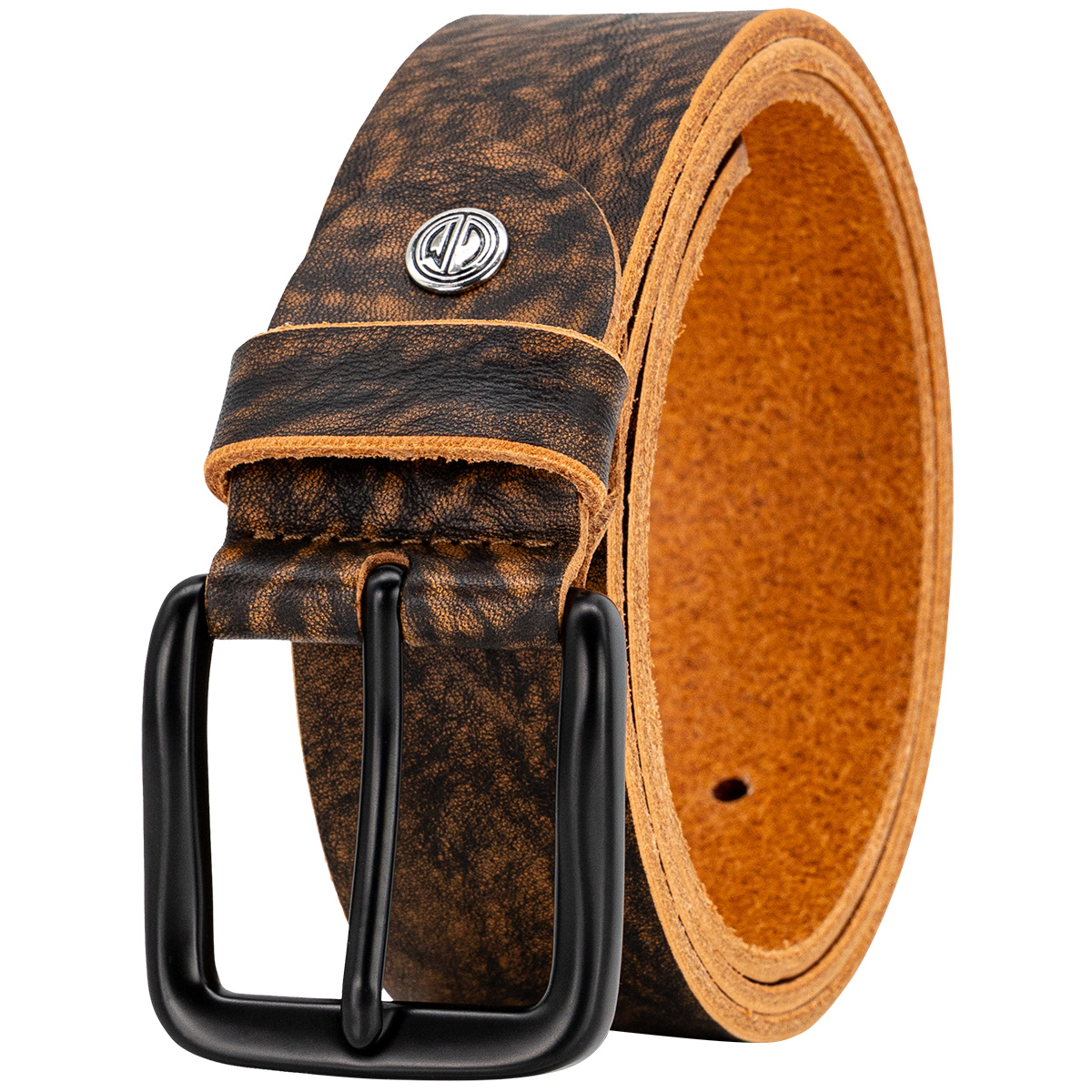 lederband, gürtel, braun, schwarz, simpel, LINDENMANN Herren Vollledergürtel passend zu Jeans braun