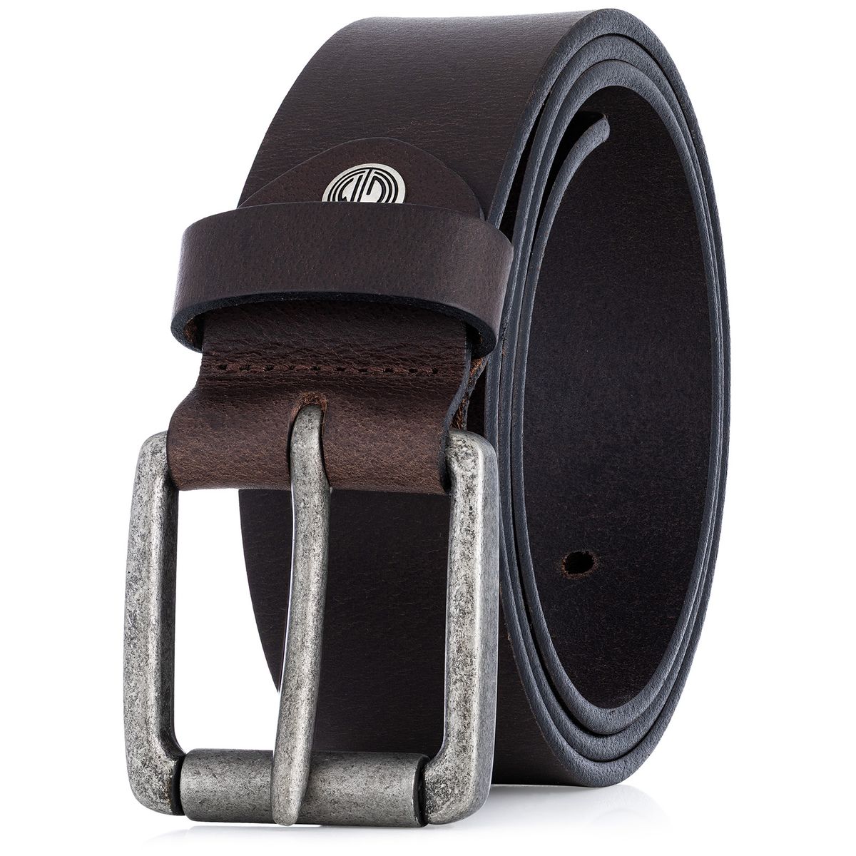 Zubehor, Gürtel, Leinwand, LINDENMANN Herren Büffelledergürtel aus 100% Echtleder dunkelbraun