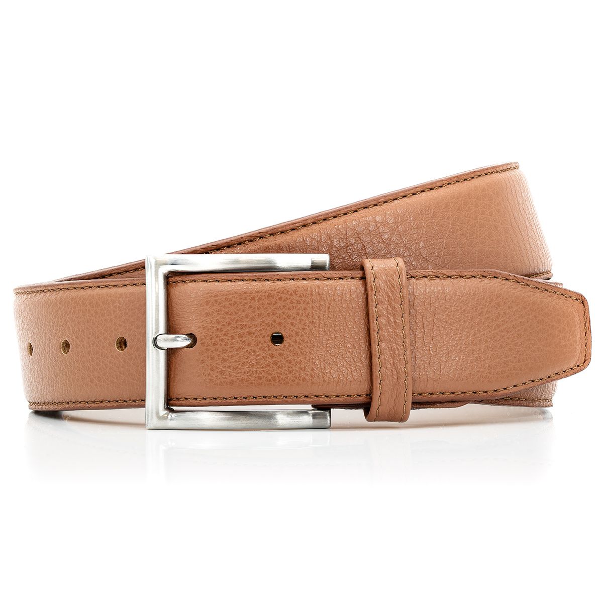 LINDENMANN Handmade Ledergürtel Herren cognac LINDENMANN Herrengürtel Leder cognac